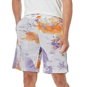 Adidas Mens 2XL Q2 basketball all over print mesh shorts abstract splatter